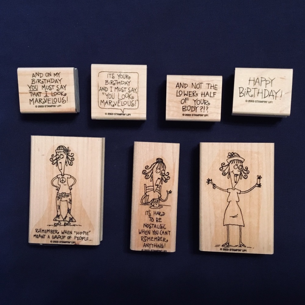 7 rubber stamps by STAMPIN’ UP, Words by Wanda set